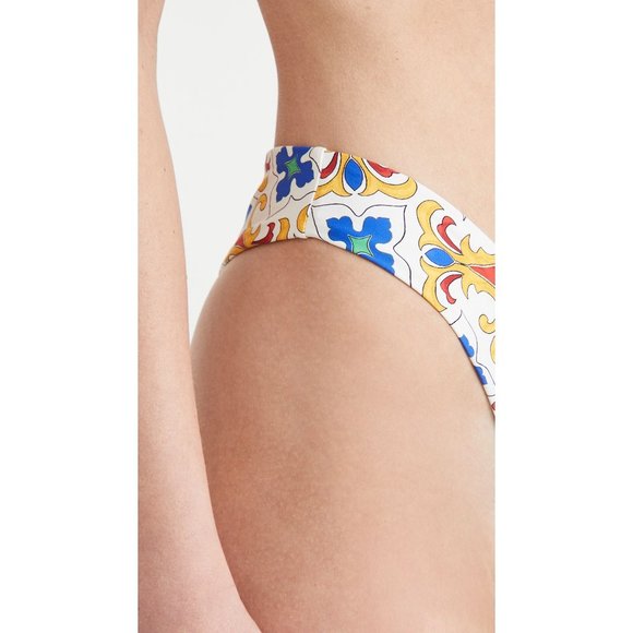 WeWoreWhat Delilah Bikini Bottom in Pearl Tile Multi Medium New Nwt Swimsuit - Picture 3 of 13